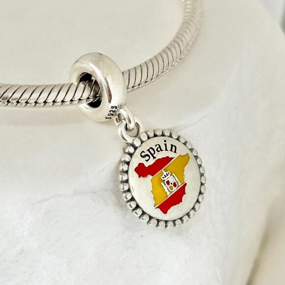 Pandora Jewelry - Pandora Spain Flag Dangle S925 Silver Charm